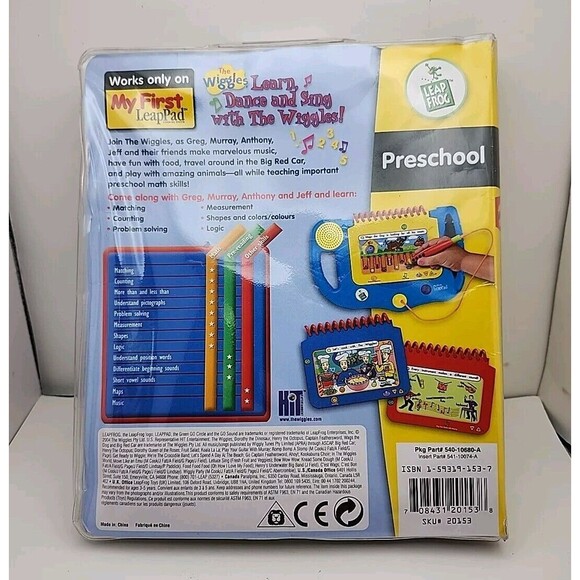 Leap Frog My First LeapPad The Wiggles Learn Dance Sing Preschool Cartridge Book - Picture 2 of 6